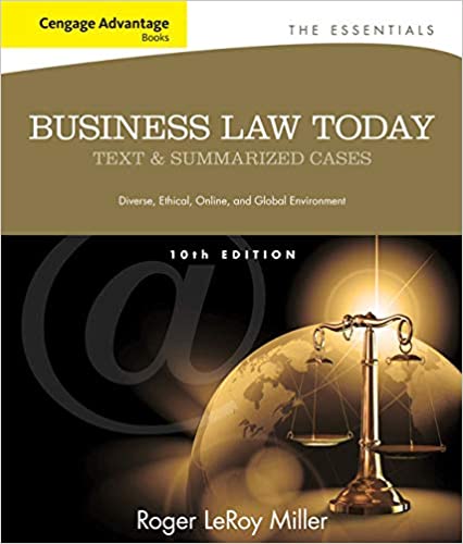 cover image of Cengage Advantage Books: Business Law Today, The Essentials