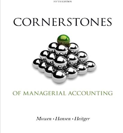 cover image of Cornerstones of Managerial Accounting