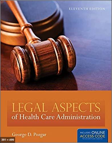 cover image of Legal Aspects Of Health Care Administration