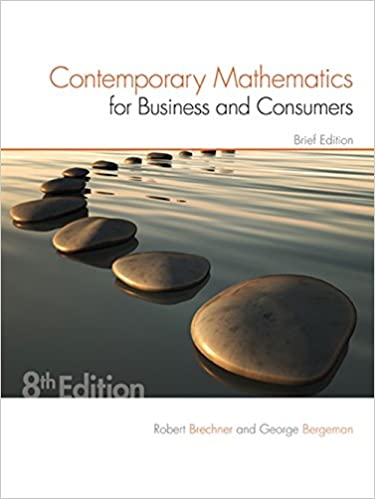 cover image of Contemporary Mathematics for Business & Consumers
