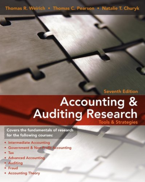 cover image of Accounting & Auditing Research: Tools & Strategies