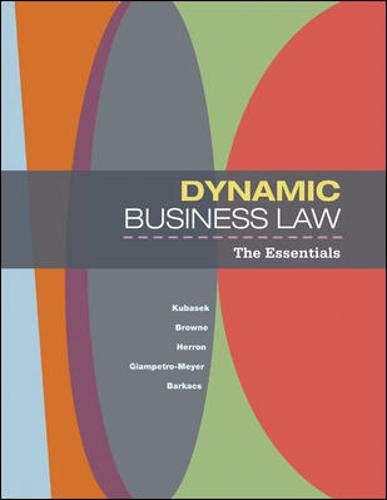 cover image of Dynamic Business Law: The Essentials