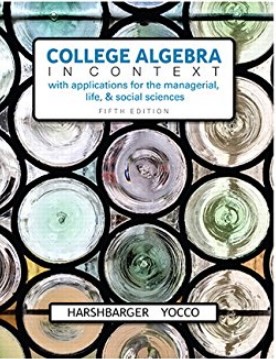 cover image of College Algebra in Context with Applications for the Managerial, Life, and Social Sciences
