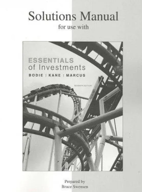 cover image of Solutions Manual for Use with Essentials of Investments