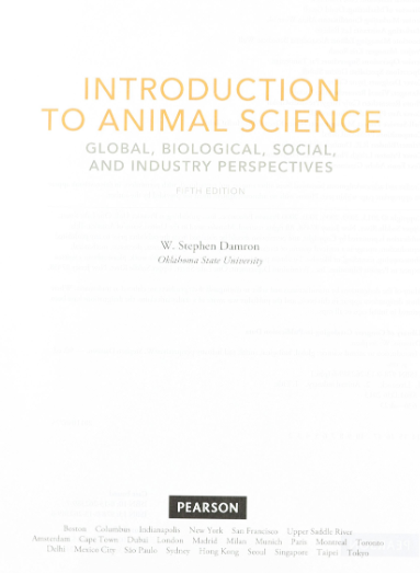 cover image of Introduction to Animal Science