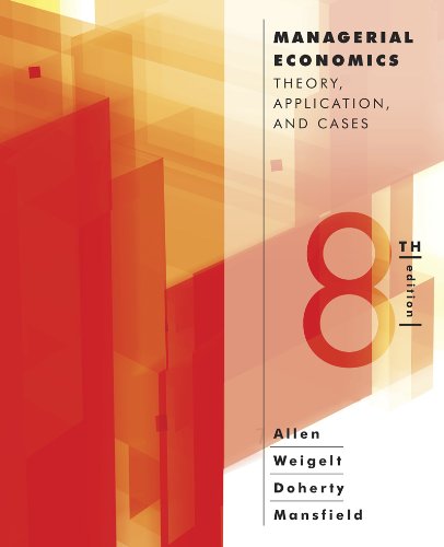 cover image of Managerial Economics: Theory, Applications, and Cases