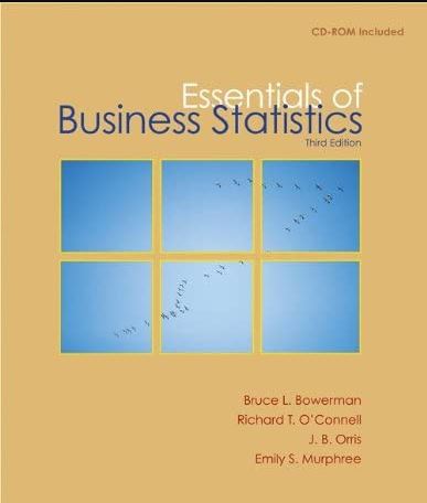 cover image of Essentials of Business Statistics