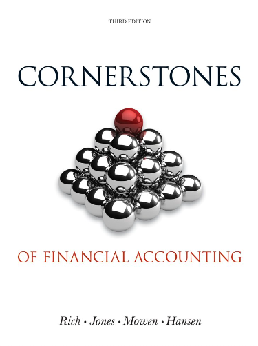 cover image of Cornerstones of Financial Accounting