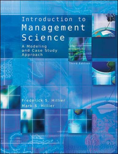 cover image of Introduction to Management Science: A Modeling and Case Studies Approach with Spreadsheets