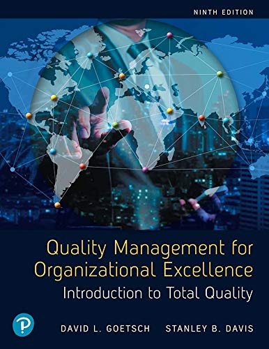cover image of Quality Management for Organizational Excellence Introduction to Total Quality