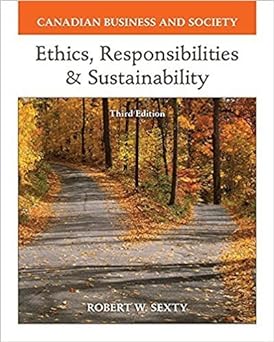 cover image of Canadian Business and Society Ethics Responsibilities and Sustainability