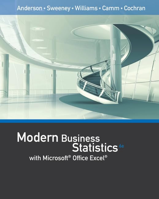 cover image of Modern Business Statistics with MicrosoftOffice Excel