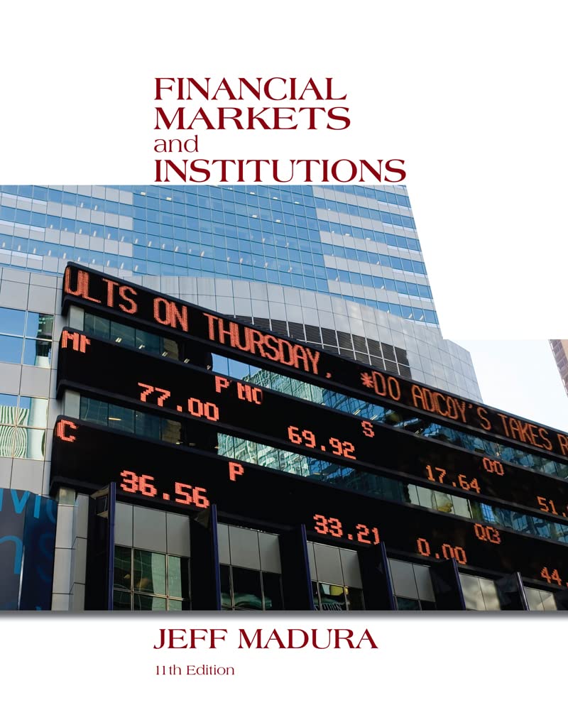 cover image of Financial Markets and Institutions