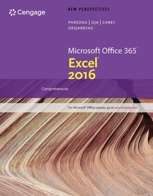 cover image of New Perspectives Microsoft Office 365 & Excel 2016: Comprehensive