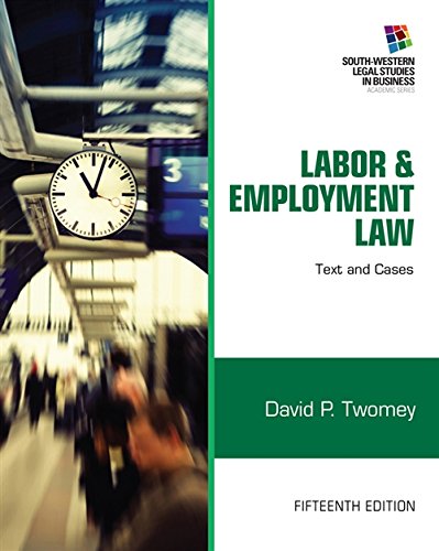cover image of Labor and Employment Law: Text & Cases