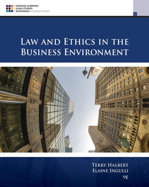 cover image of Law and Ethics in the Business Environment