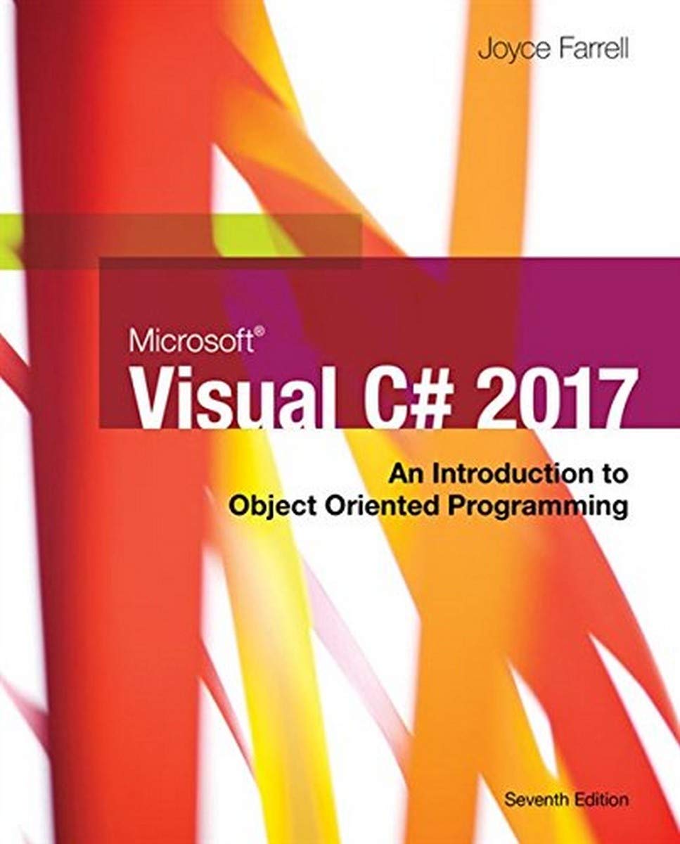 cover image of Microsoft Visual C#: An Introduction to Object-Oriented Programming