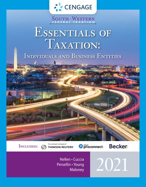 cover image of South-Western Federal Taxation 2021: Essentials of Taxation: Individuals and Business Entities