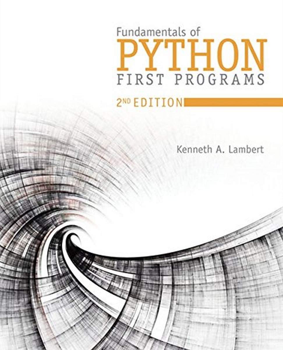 cover image of Fundamentals of Python: First Programs