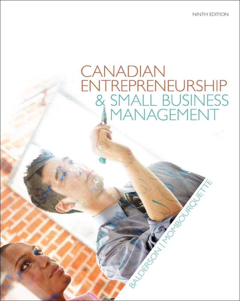 cover image of Canadian Entrepreneurship & Small Business Management