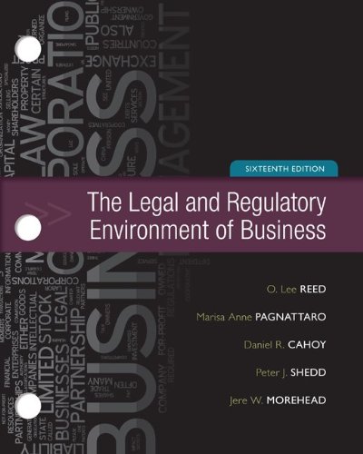 cover image of The Legal and Regulatory Environment of Business