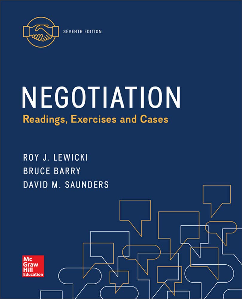 cover image of Negotiation: Readings, Exercises and Cases