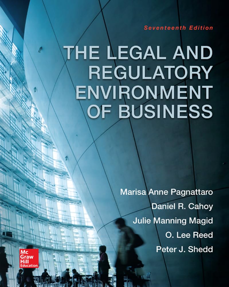 cover image of The Legal and Regulatory Environment of Business