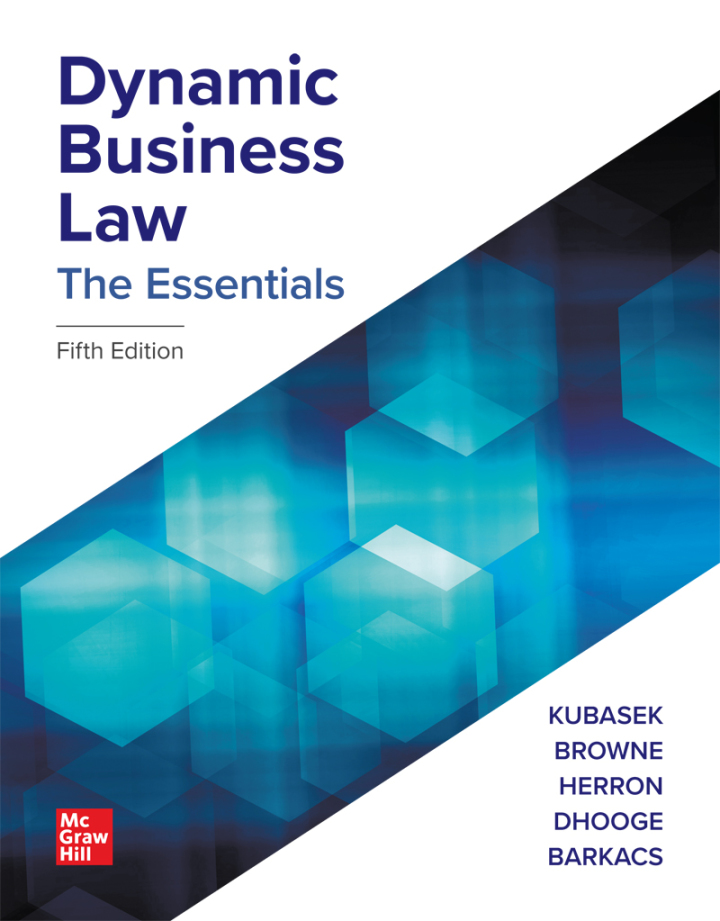 cover image of Dynamic Business Law: The Essentials