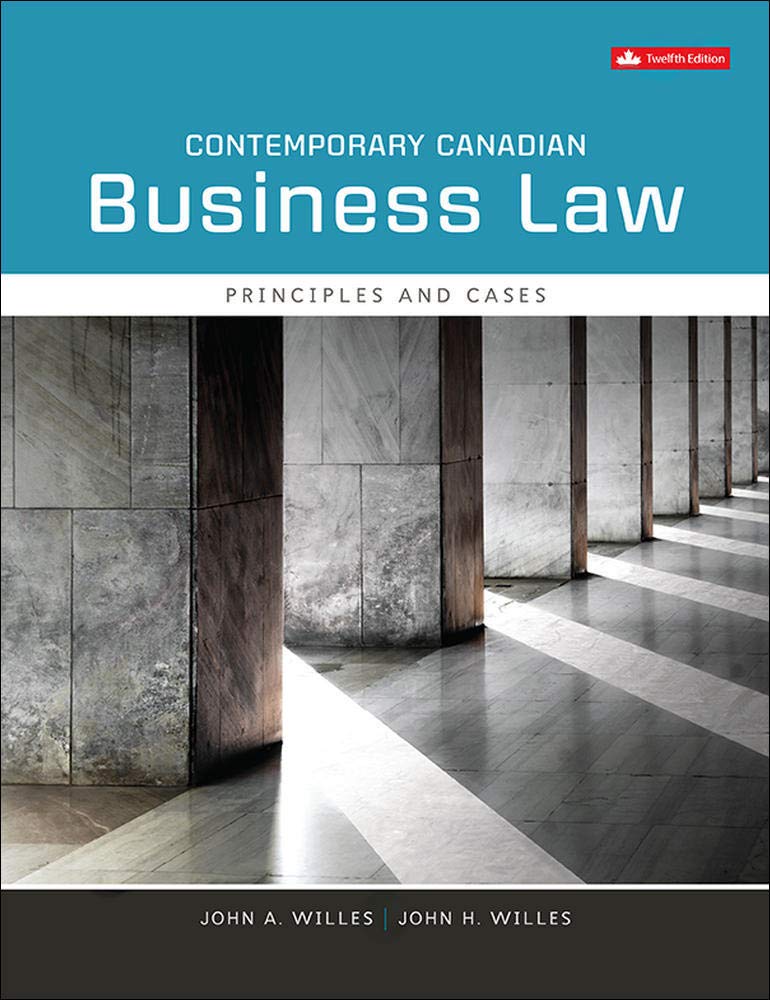cover image of Contemporary Canadian Business Law