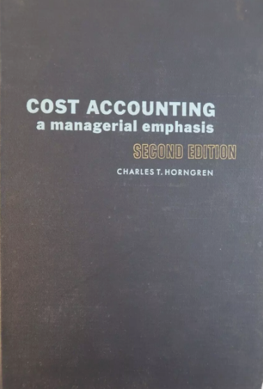 cover image of Cost Accounting: A Managerial Emphasis