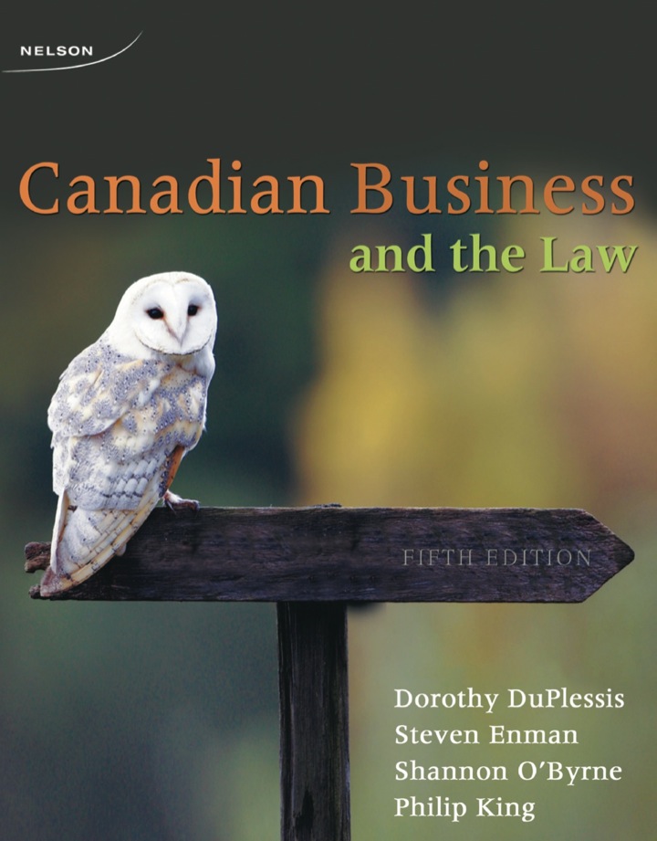 cover image of Canadian Business and the Law