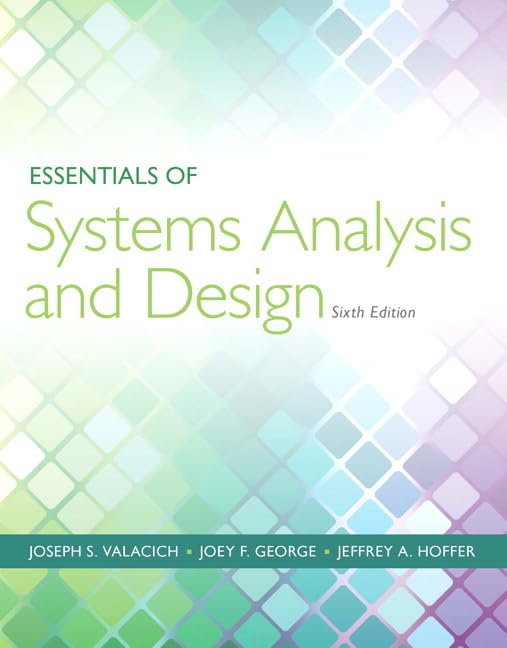 cover image of Essentials of Systems Analysis and Design
