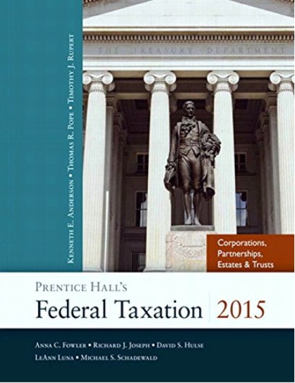 cover image of Prentice Hall's Federal Taxation 2015 Corporations, Partnerships, Estates & Trusts