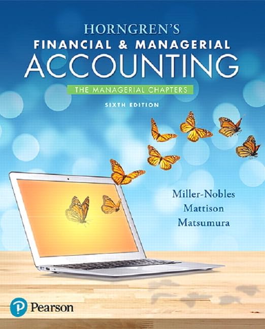 cover image of Horngren's Financial & Managerial Accounting