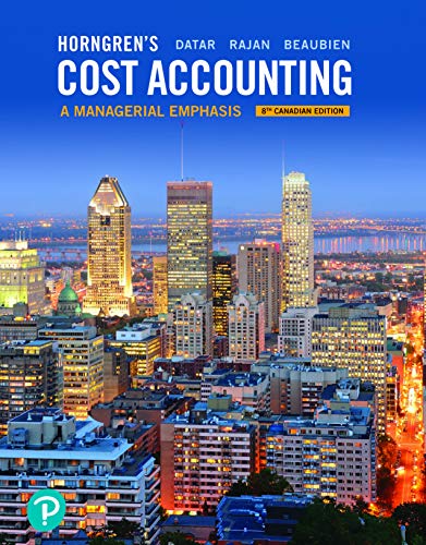 cover image of Horngren's Cost Accounting: A Managerial Emphasis