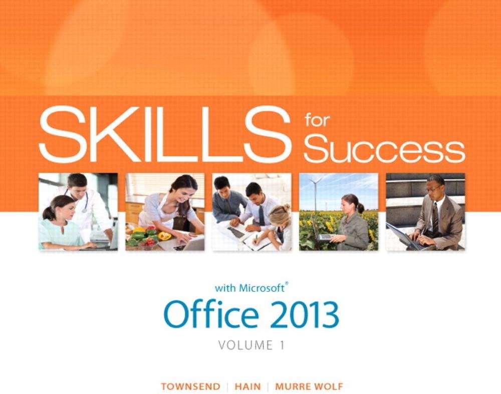 cover image of Skills for Success with Office 2013 Volume 1