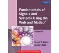 cover image of Kamen 1e Fundamentals of Signals and Systems Using the Web and MATLAB