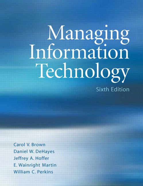 cover image of Managing Information Technology